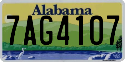 AL license plate 7AG4107