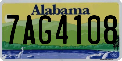 AL license plate 7AG4108