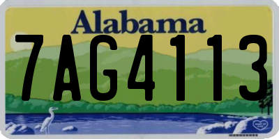 AL license plate 7AG4113