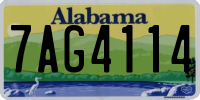 AL license plate 7AG4114