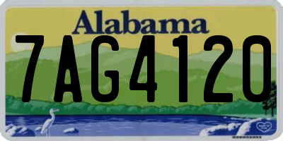 AL license plate 7AG4120