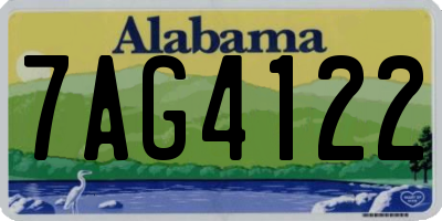 AL license plate 7AG4122