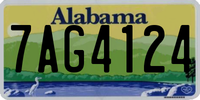 AL license plate 7AG4124