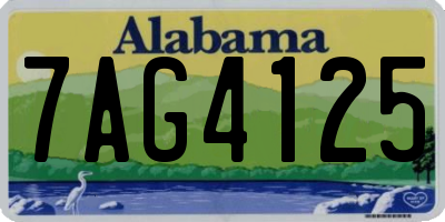 AL license plate 7AG4125
