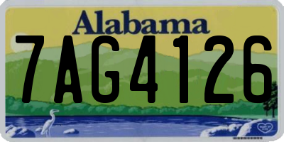 AL license plate 7AG4126
