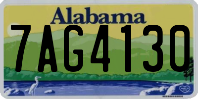 AL license plate 7AG4130