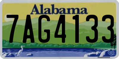 AL license plate 7AG4133