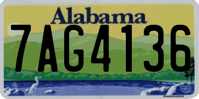 AL license plate 7AG4136