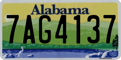 AL license plate 7AG4137