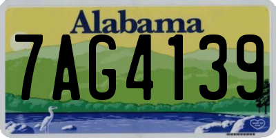 AL license plate 7AG4139