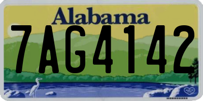 AL license plate 7AG4142