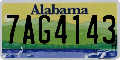 AL license plate 7AG4143