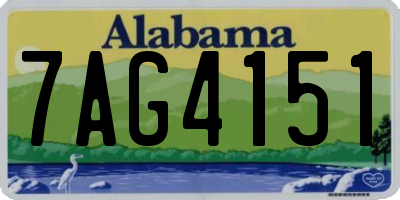 AL license plate 7AG4151
