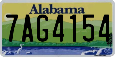 AL license plate 7AG4154