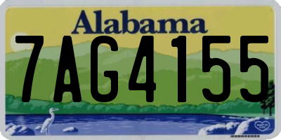 AL license plate 7AG4155