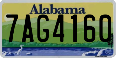 AL license plate 7AG4160