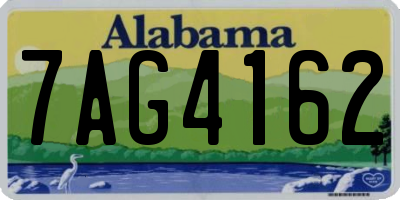 AL license plate 7AG4162