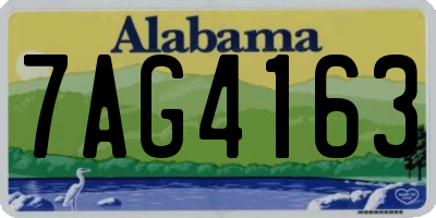 AL license plate 7AG4163
