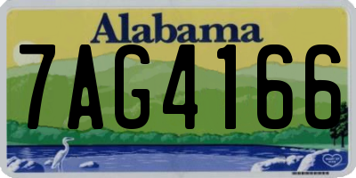 AL license plate 7AG4166