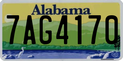 AL license plate 7AG4170