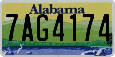 AL license plate 7AG4174