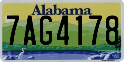 AL license plate 7AG4178