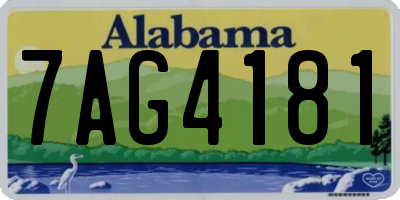 AL license plate 7AG4181