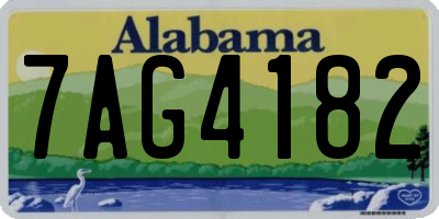 AL license plate 7AG4182