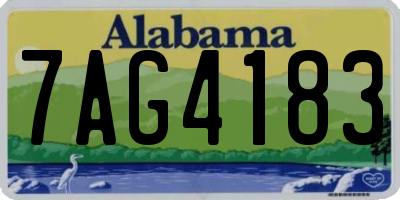 AL license plate 7AG4183