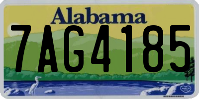 AL license plate 7AG4185