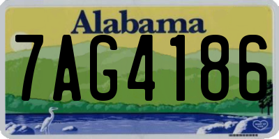 AL license plate 7AG4186