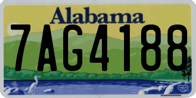 AL license plate 7AG4188