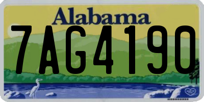 AL license plate 7AG4190