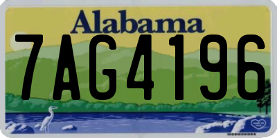 AL license plate 7AG4196