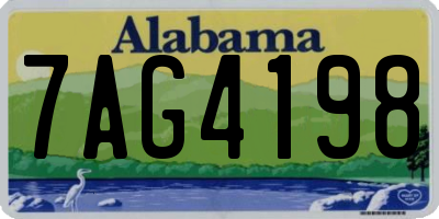 AL license plate 7AG4198
