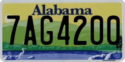 AL license plate 7AG4200