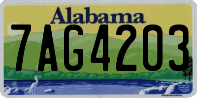 AL license plate 7AG4203