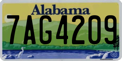 AL license plate 7AG4209