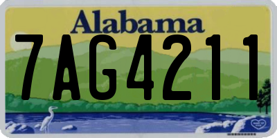 AL license plate 7AG4211