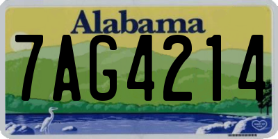 AL license plate 7AG4214