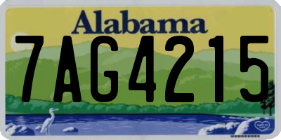 AL license plate 7AG4215