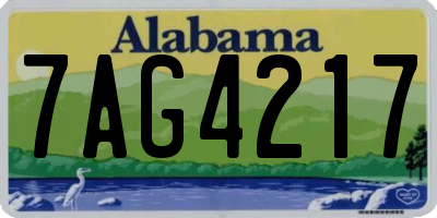 AL license plate 7AG4217