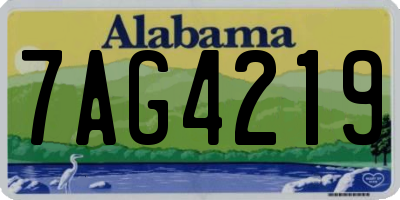 AL license plate 7AG4219