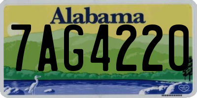 AL license plate 7AG4220