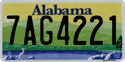 AL license plate 7AG4221