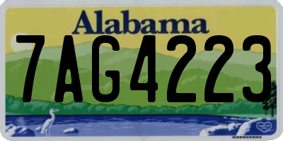 AL license plate 7AG4223