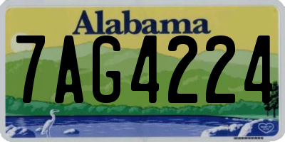 AL license plate 7AG4224