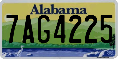 AL license plate 7AG4225