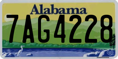 AL license plate 7AG4228