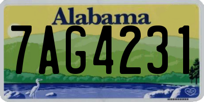 AL license plate 7AG4231